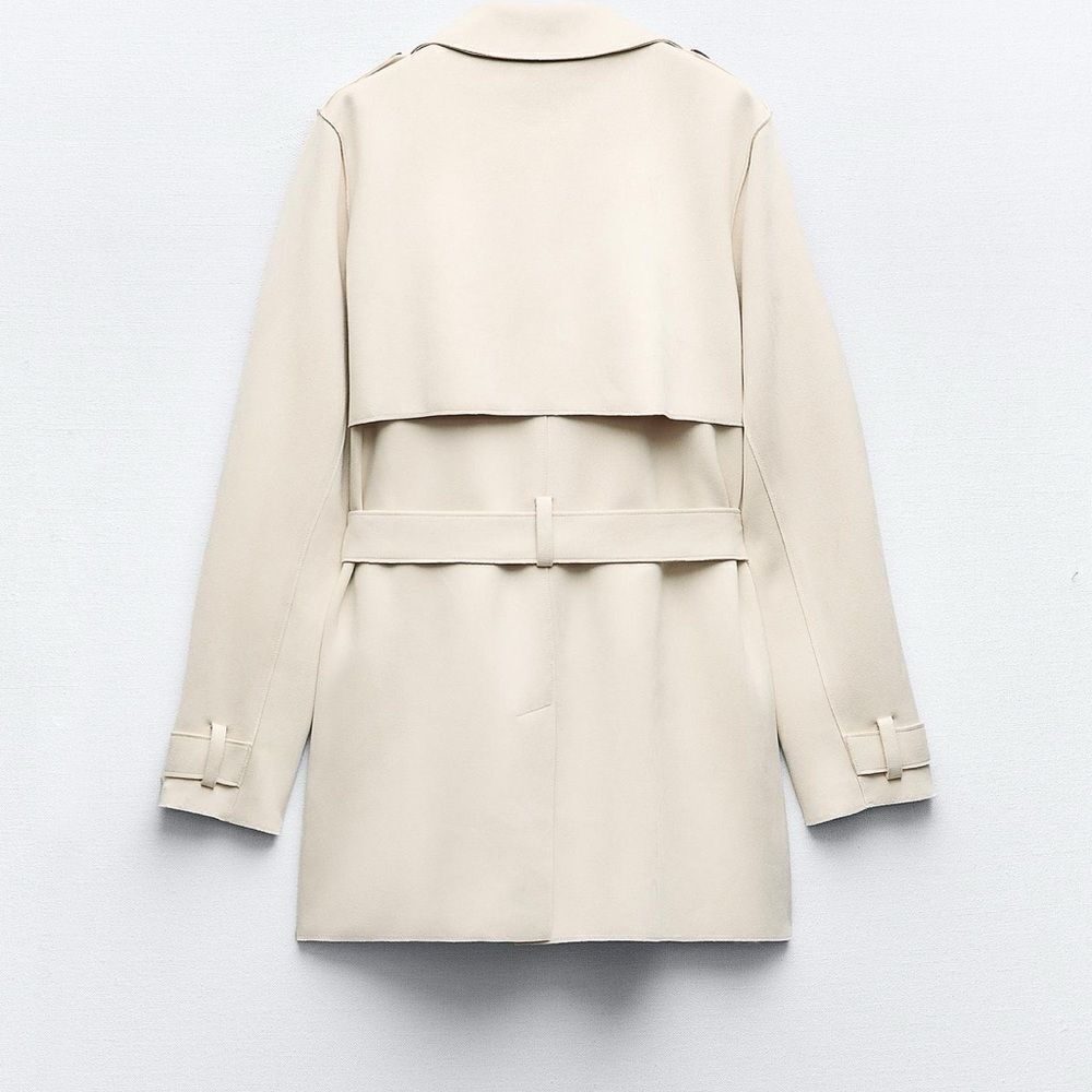 Zara faux suede trench coat NWT - Picture 5 of 6